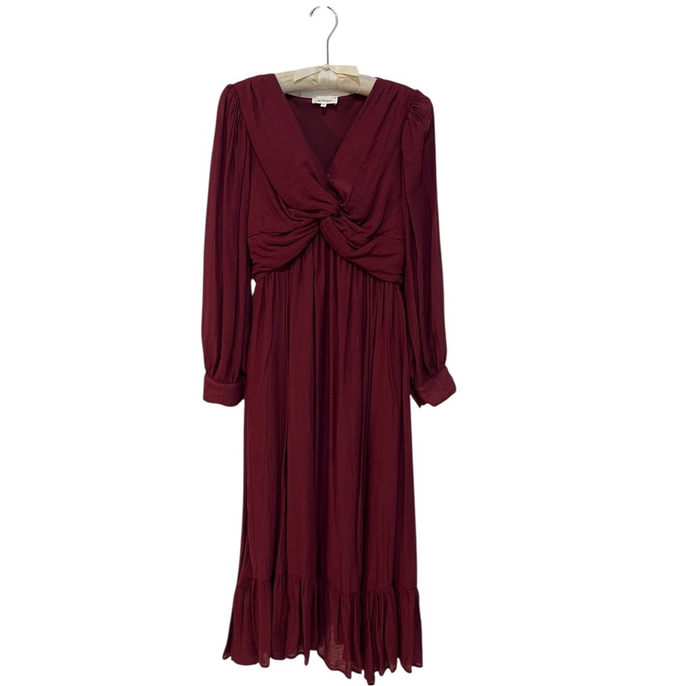 Boheme Elegant Burgundy Maxi Dress - Picture 3 of 7